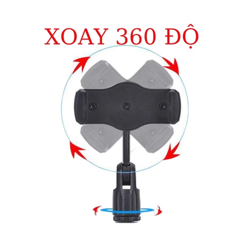 Giá đỡ điện thoại để bàn livestream, kẹp điện thoại đa năng xem phim giải trí xoay 360 | BigBuy360 - bigbuy360.vn