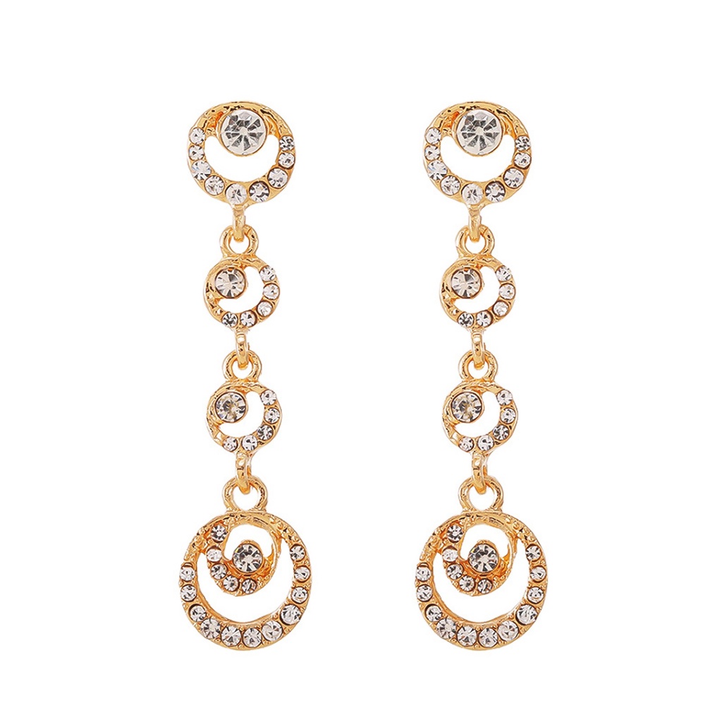 Đôi bông tai rơi đính kim cương thời trang cho nữ