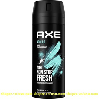 Xịt Khử Mùi 150Ml Axe Non Stop Apollo, Của Hàng Chính Hãng.