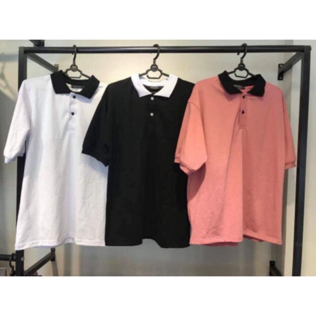 Polo trơn mix cổ /polo mix
