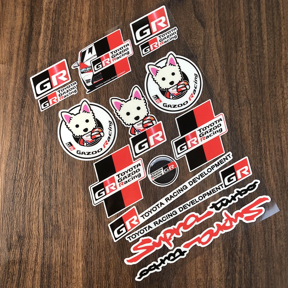 Miếng Đề Can Dán Trang Trí Xe Hơi Thể Thao Toyota GR GAZOO Racing GR Sport Cho Yaris Supra 86 RAV4 Vitz Camry