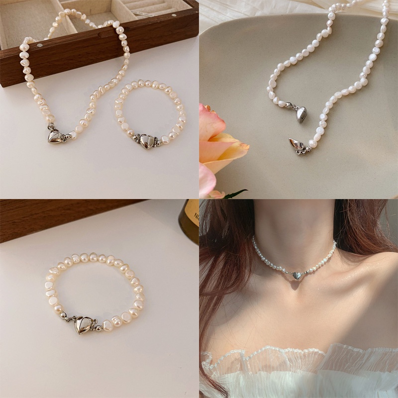 Vòng cổ Nữ Đính Ngọc Trai Phong Cách Retro