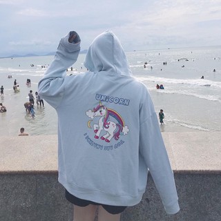 Áo  Khoác Unicorn 💟  Màu Xanh Dáng Rộng - Áo  Hoodie