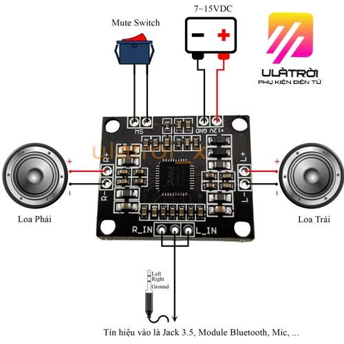 Mạch khuếch đại âm thanh PAM8610 không volume 2x15W giá tốt