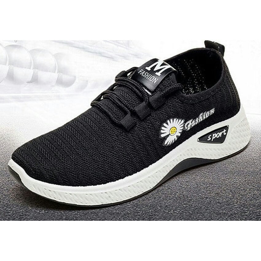 Giày SNEAKER nữ thể thao với hoạ tiết HOA CÚC cá tính