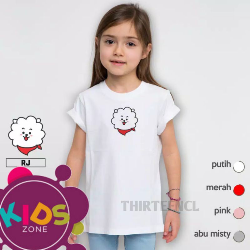 Áo Thun In Tên Các Nhân Vật Bt21 Đáng Yêu Cho Bé