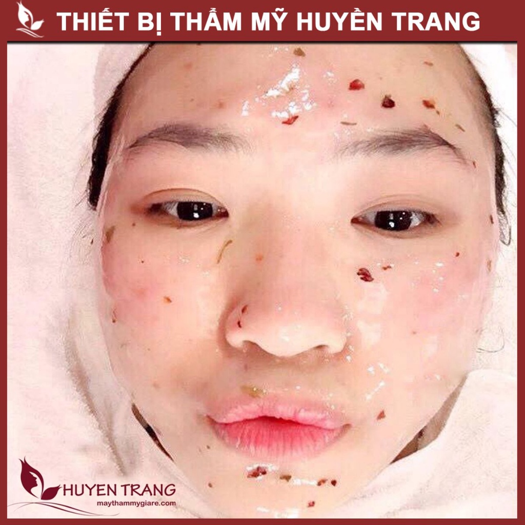 Mặt Nạ Thạch Collagen Trong Suốt Ướp Cánh Hoa Hồng Tươi 1KG Dưỡng Ẩm, Trắng Da, Chống Lão Hóa - Thẩm Mỹ Huyền Trang