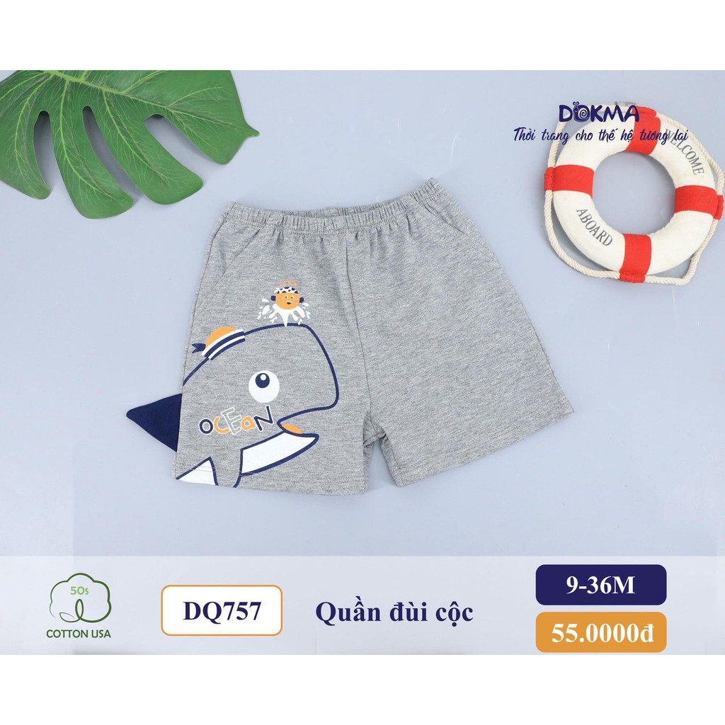 (6-36M) Quần đùi/quần short họa tiết vải cotton cho bé - DOKMA