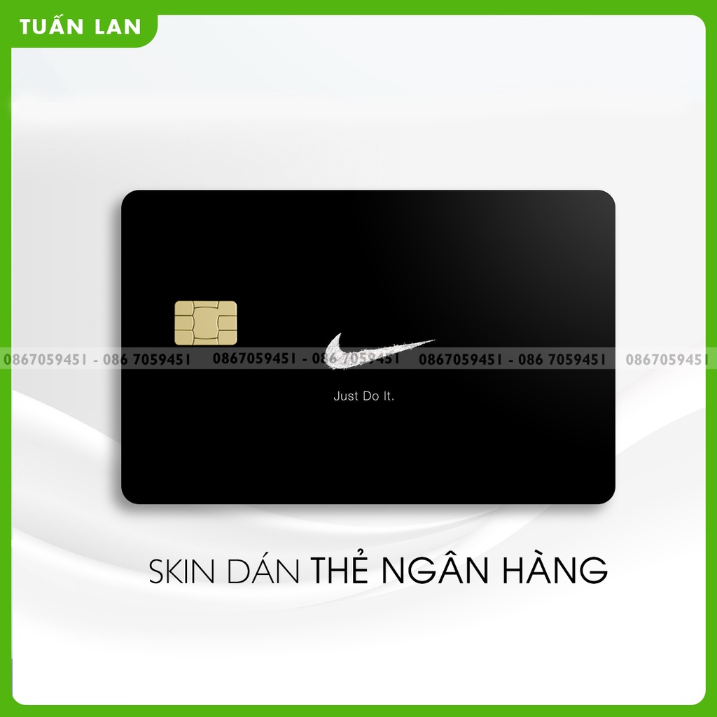 Miếng dán Decal thẻ ATM, thẻ chung cư, thẻ thang máy, thẻ gửi xe, Thẻ Ngân Hàng In Hình Nikee Bộ 1 (mã) mtnkb1