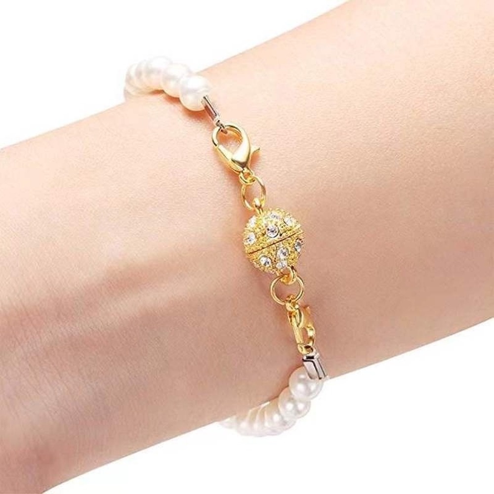 Khóa Cài Nam Châm Hình Cầu Màu Vàng/Bạc Quyến Rũ Làm Trang Sức Cho Nữ