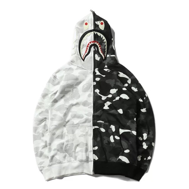 Áo khoác jacket Bape phát sáng đen trắng | BigBuy360 - bigbuy360.vn