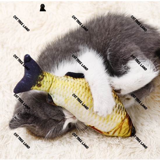 ĐỒ CHƠI CHÓ MÈO, CÁ CATNIP NHỒI BÔNG, TẶNG THÊM GÓI CATNIP