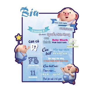 Chibi sinh nhật bảng thành tích,bảng 12 tháng cho bé