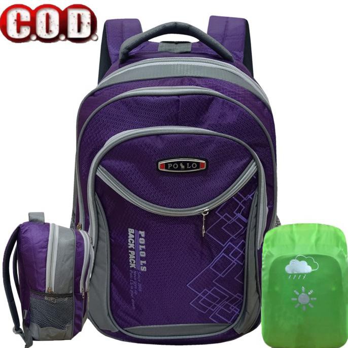 Balo đi học 17'' Polo Losd Vek màu tím cho nữ