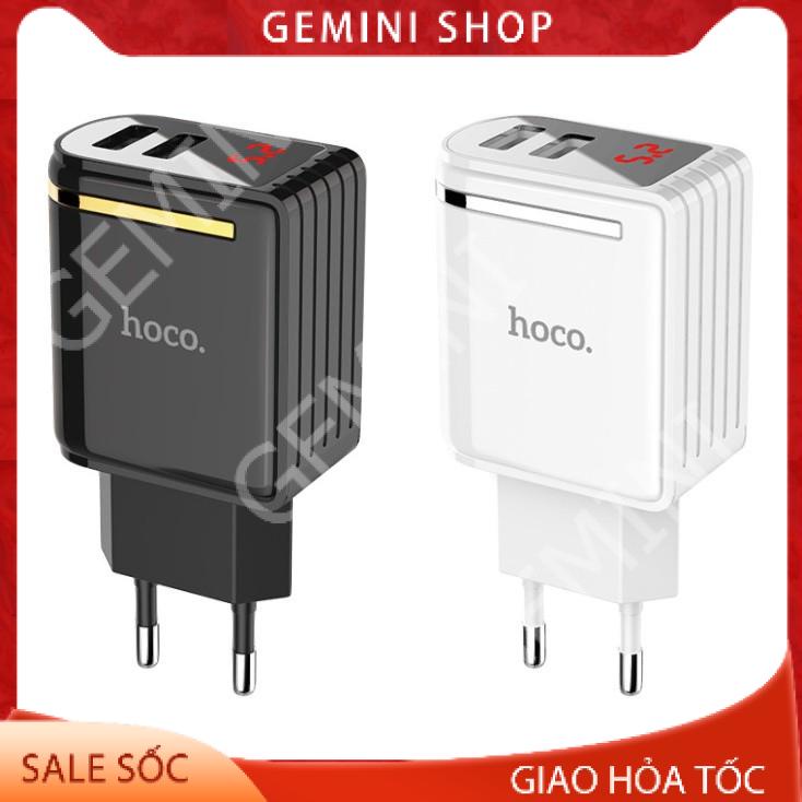 Củ sạc hỗ trợ sạc nhanh 2,4A hiển thị thông số led HOCO C39