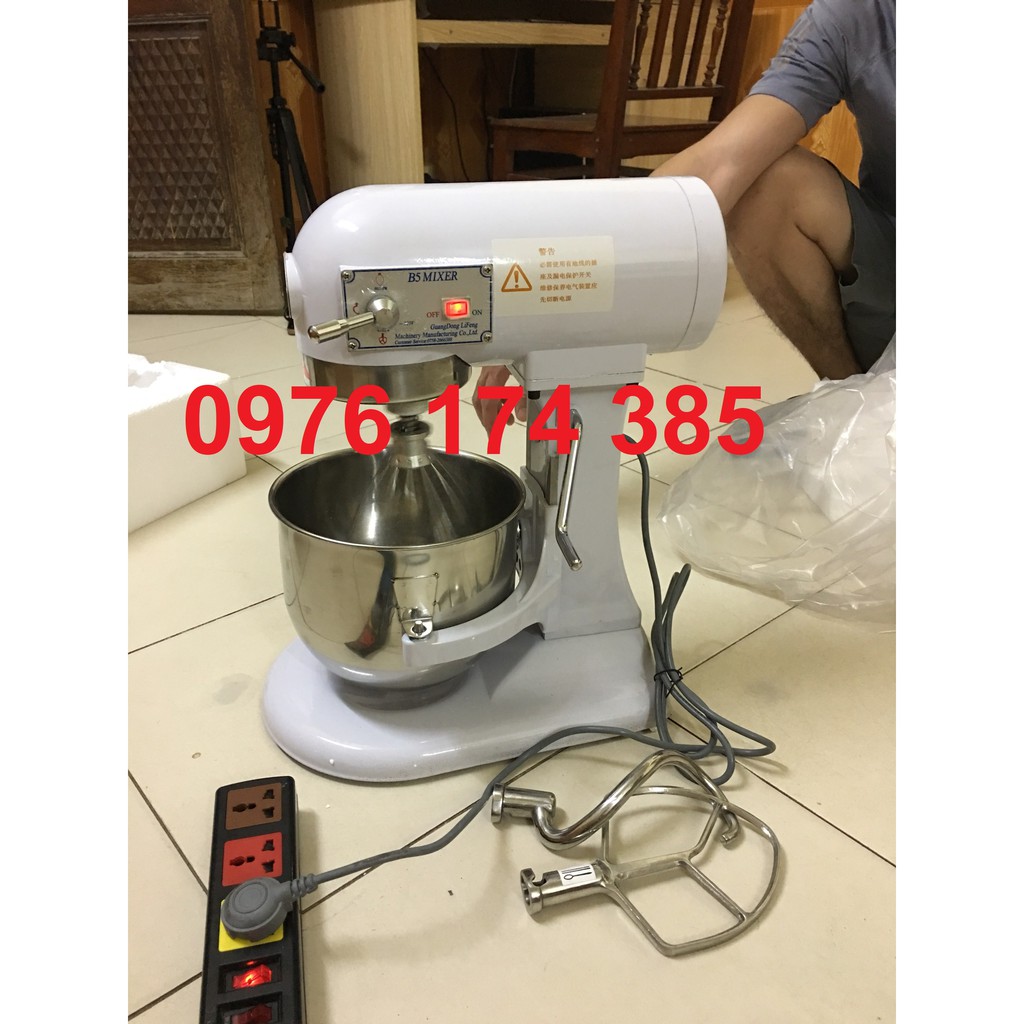 Máy nhồi bột, khuấy bột, đánh trứng 5L (B5) mini để bàn