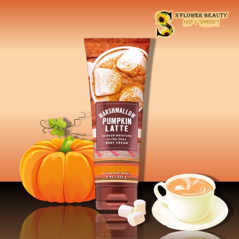 ☕️ MARSHMALLOW PUMPKIN LATTE | Gel Tắm -  Dưỡng Thể - Xịt Thơm Toàn Thân Bath &amp; Body Works Body Care