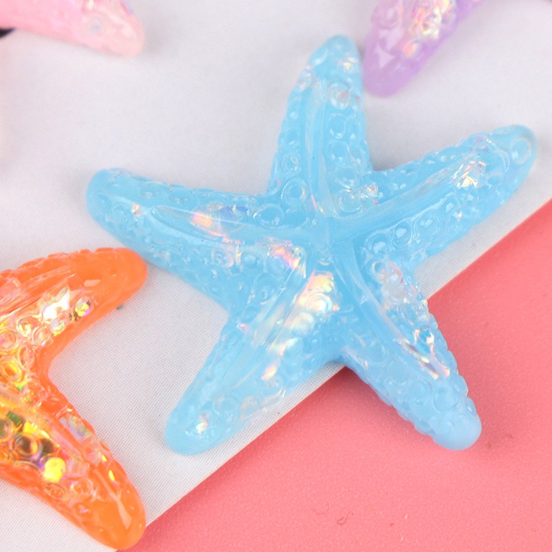Bộ 5 Vỏ Sò / Sao Biển / Vỏ Sò Bằng Nhựa Resin Nhiều Màu Dùng Làm Đồ Thủ Công