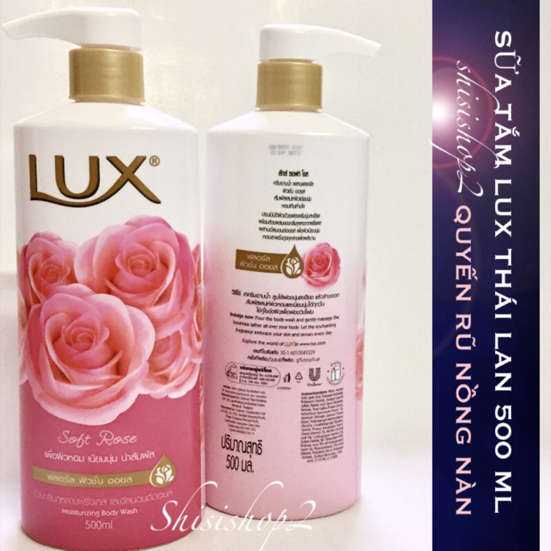 Combo 2 chai sữa tắm LUX Thái lan 500ML x 2p