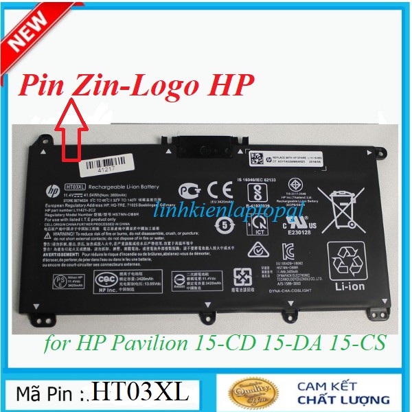 Pin Laptop HP Pavilion 15-CD 15-DA 15-CS0079NR 14-DQ HSTNN-UB7J HT03XL 15-CS 15-cw 14-ce