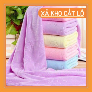 Khăn tắm xuất Nhật 💕FREESHIP💕 Khăn tắm cotton mềm mịn khổ 70x140 (màu giao ngẫu nhiên)