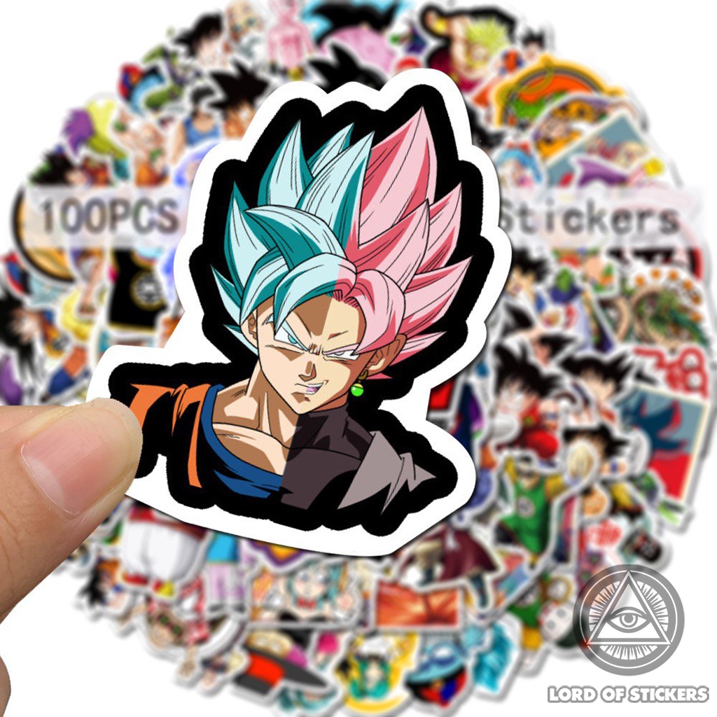 Set 100 Hình Dán Nhân Vật Truyện Tranh Dragon Ball 7 Viên Ngọc Rồng Anime Manga Sticker Trang Trí Mũ Bảo Hiểm, Ván Trượt
