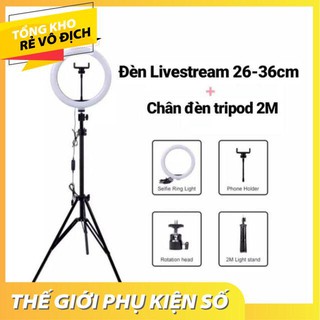 [BH 6 THÁNG] Đèn LiveStream 26cm .Hỗ trợ ánh sáng Chụp Ảnh, Make Up Trang Điểm. 3 Chế Độ Sáng
