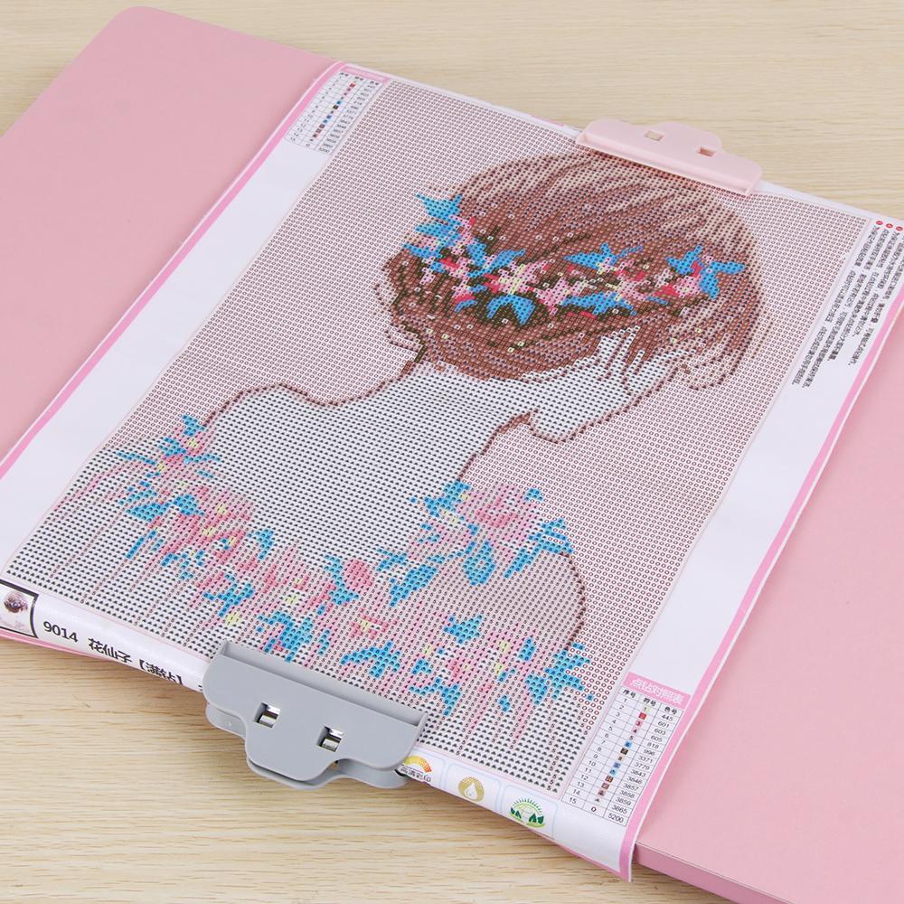 LEISURE Set 2 Kẹp Vải Thêu Tranh Chữ Thập DIY Tiện Dụng