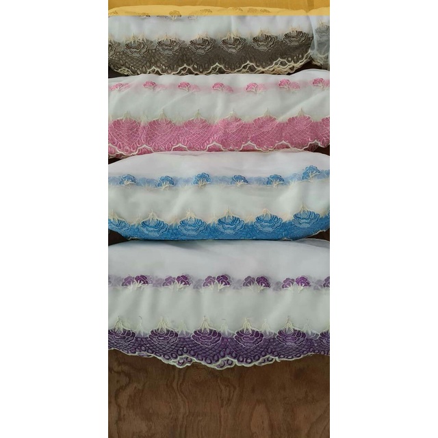 Ren hoa cải - Ren thêu 32phân ốp màn mùng ngủ