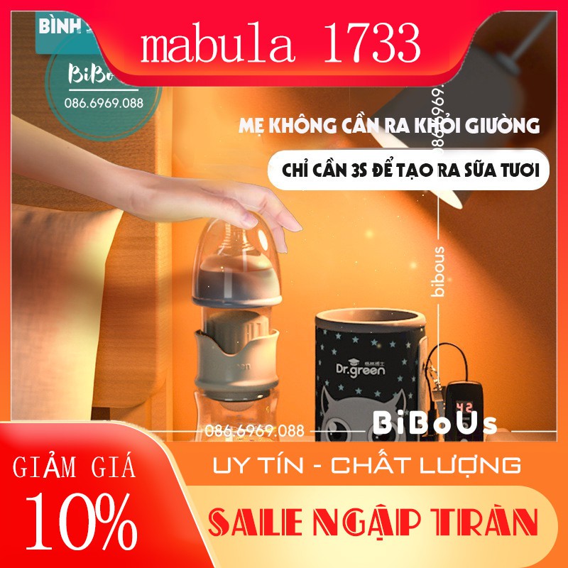 Combo Máy Hâm Sữa + Bình sữa 2 ngăn (ngăn đựng nước và ngăn đựng sữa) giúp mẹ không phải lọ mọ thức đêm pha sữa