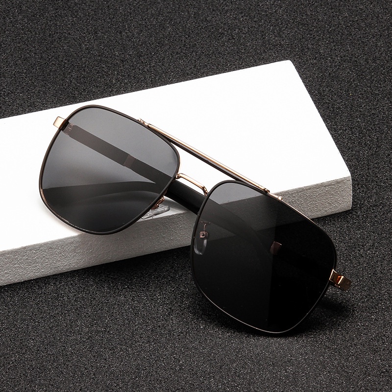 Kính Mát Phân Cực Chống Tia UV Gọng Kim Loại Phong Cách Retro Mới Cho Nam