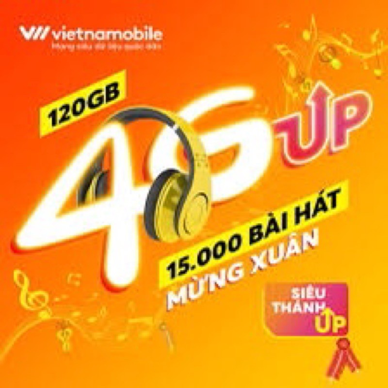Sim 4G Vietnamobile Siêu Thánh Up & Có 6Gb/Ngày - Gọi Miễn Phí - gọi ngoại mạng 50 phút