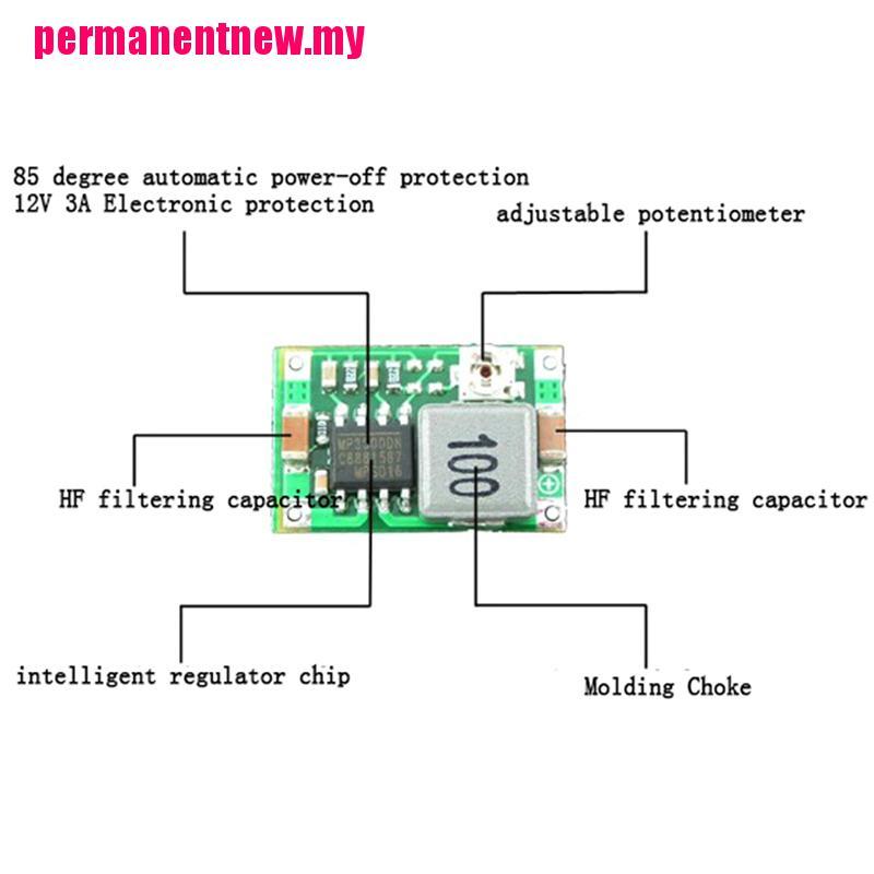 Bộ Chuyển Đổi Giảm Áp Mini 3a Từ 5v-23v Sang 3.3v 6v 9v 12v Chuyên Dụng