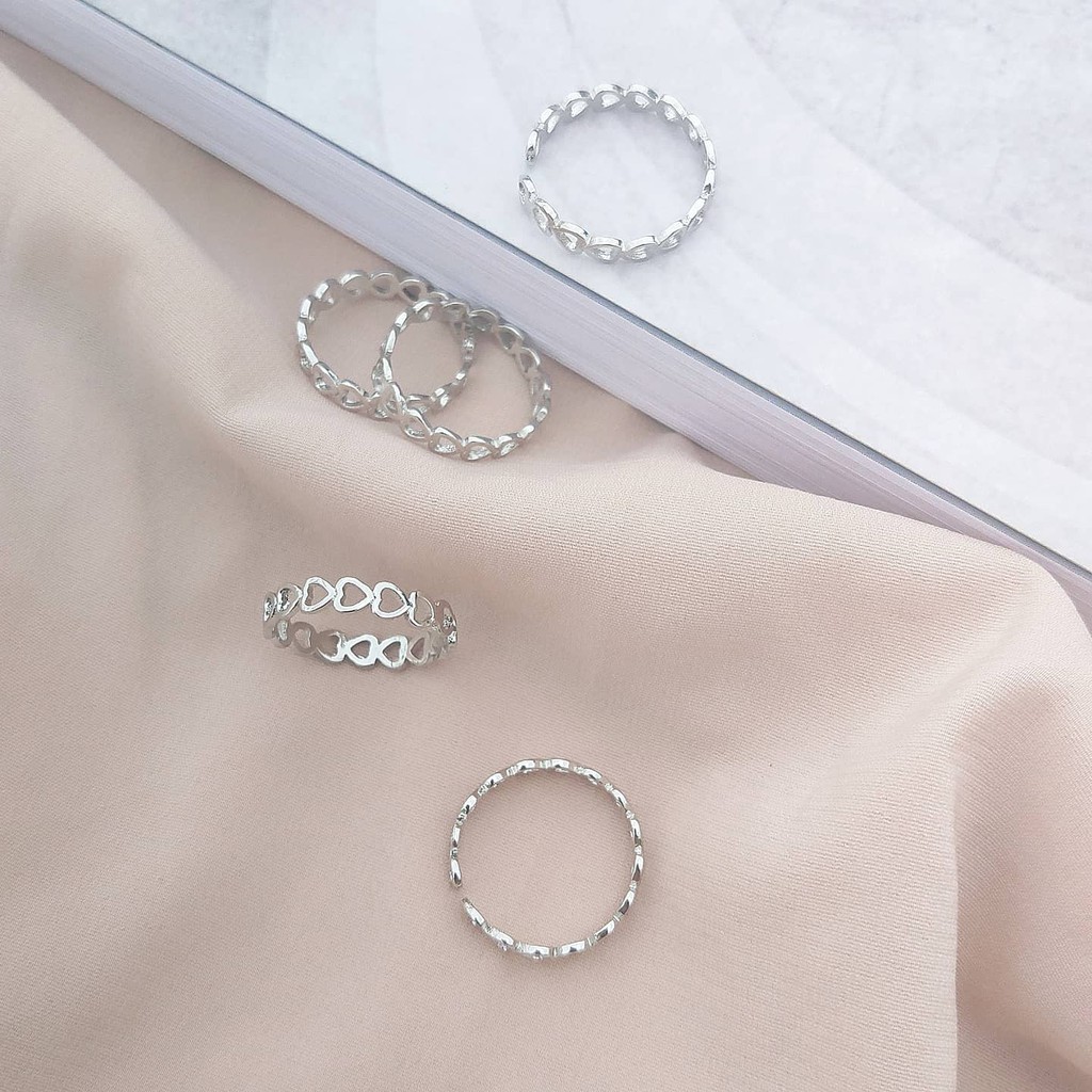 Nhẫn hình trái tim simple rings