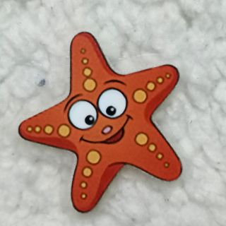 Sticker ủi lên vải. Quần áo búp bê  hình con sao biển kt4*4