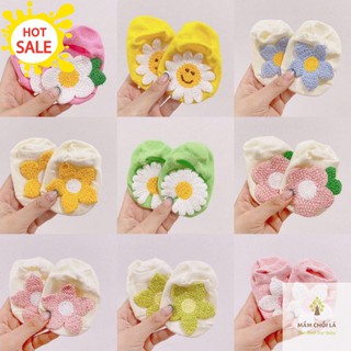 Tất cho bé 🍄𝑭𝒓𝒆𝒆𝒔𝒉𝒊𝒑🍄 tất chống trượt họa tiết hoa cho bé 0 - 3 tuổi - mầm chồi lá