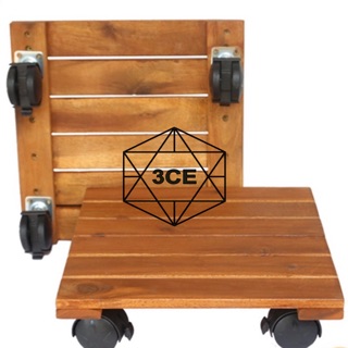 [3CE] Combo 5 đế vuông lót chậu cây có bánh xe chịu lực 80kg