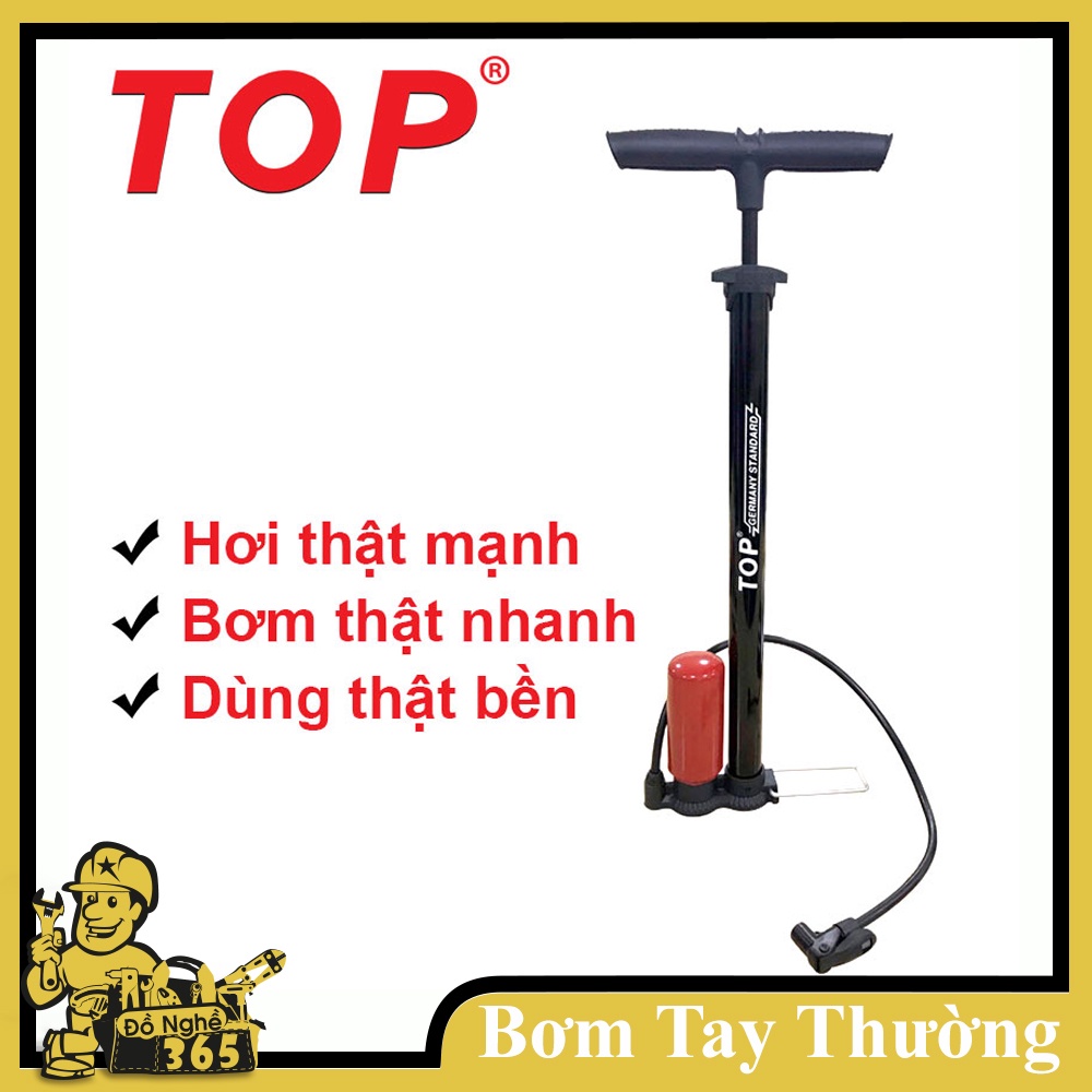 Bơm tay thường TOP, bơm tay thường, bơm xe đạp, bơm xe máy