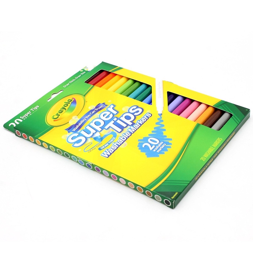 Bộ 20 bút lông màu Supertips Crayola