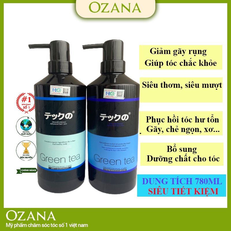 Dầu cặp dầu gội xả trà xanh siêu chống gàu cho tóc hiệu quả MEIKI 780ml CT05