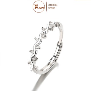 Nhẫn tròn lượn sóng đính đá pha lê cao cấp điệu đà dành cho nữ ANTA Jewelry - ATJ7035