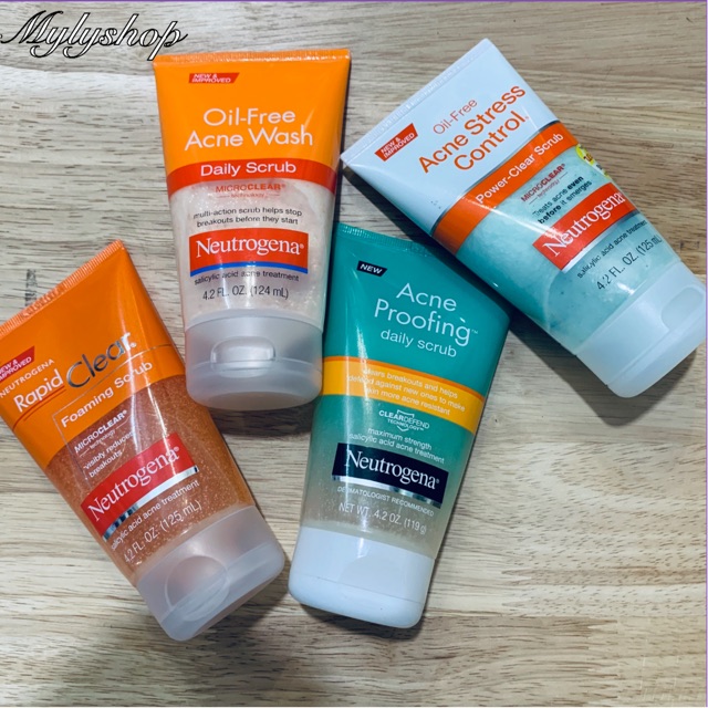 Sữa rửa mặt cho da mụn có hạt Neutrogena Dail Scrub 119ml, 124ml