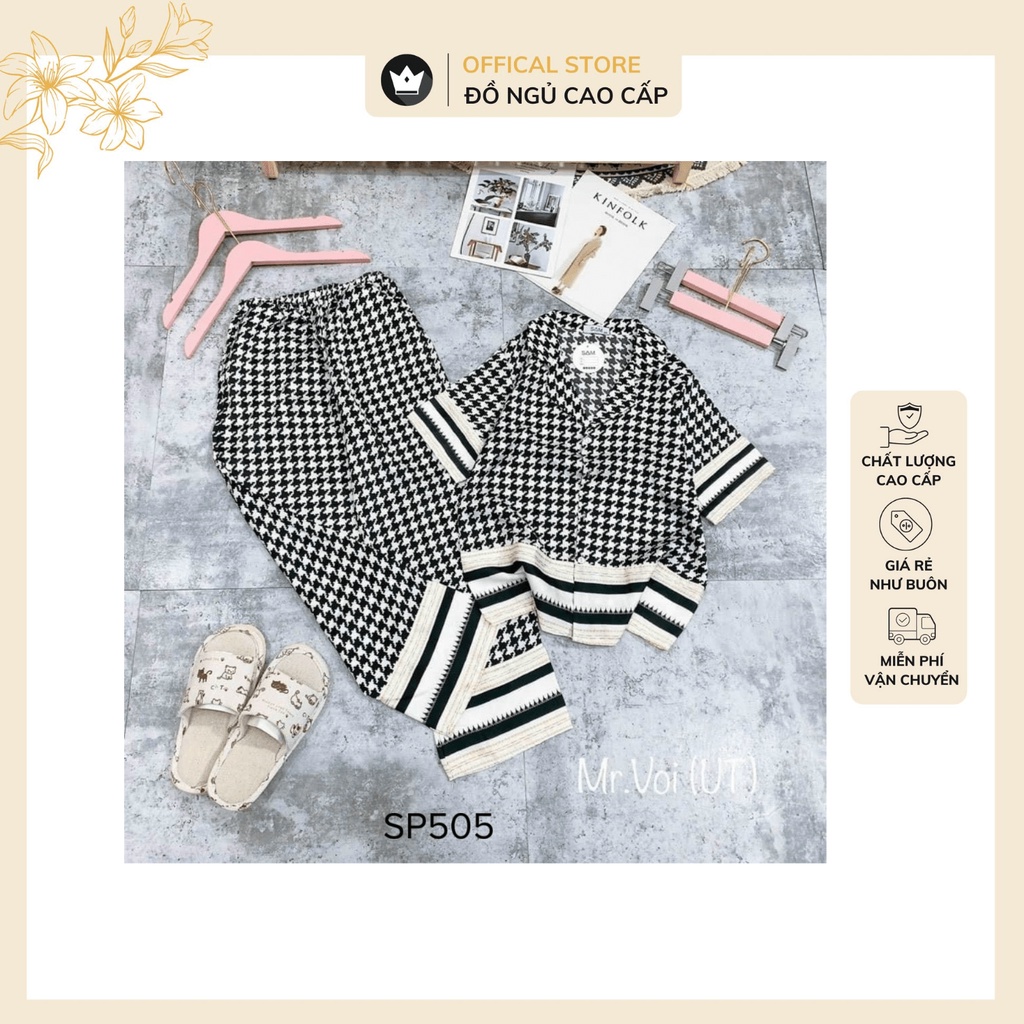 Đồ bộ Pijama - Bộ lụa Latin Dài tay cao cấp vải mềm mại, họa tiết nhẹ nhàng, trẻ trung | BigBuy360 - bigbuy360.vn