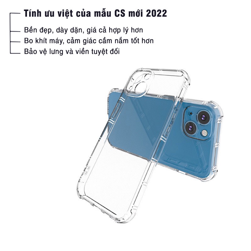 Ốp chống sốc iphone viền vuông bảo vệ camera trong suốt cho iphone 13 pro max 11 12 promax mini 6 6s 7 8 plus x xr xs | BigBuy360 - bigbuy360.vn