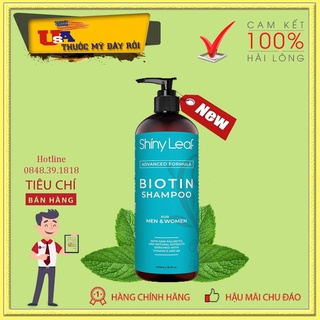 Dầu gội biotin shampoo shiny leaf - made in usa