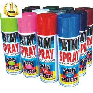 Sơn xịt ATM Spray Đủ Màu Giá sỉ (Mầu gì k có trong bảng các bạn nt hỏi màu nhé)