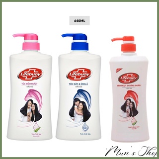 Dầu gội ngăn rụng tóc LIFEBUOY dầu gội lifeboy 640G/320G lifebouy dầu gội đầu màu đỏ,hồng,xanh dương