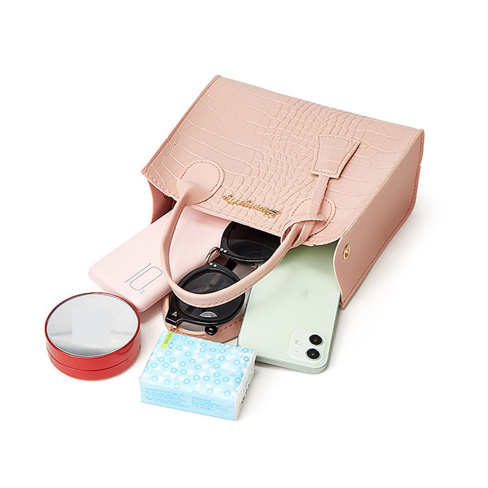 Túi đeo chéo vân da cá sấu màu kẹo phong cách Hàn Quốc thời trang cho nữ