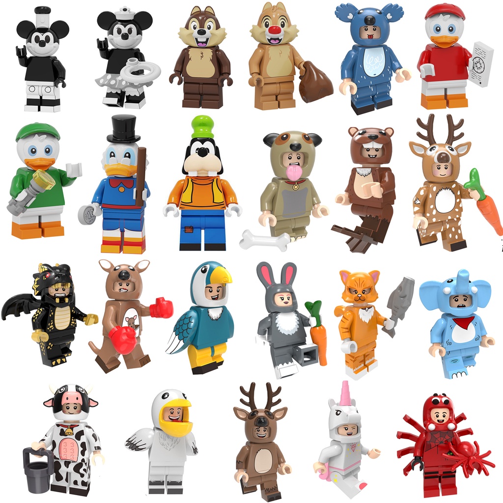 Tương thích với  Khối xây dựng DIY Mô Hình Lắp Ráp Nhân Vật Hoạt Hình Minifigures Dễ Thương Đồ chơi Quà tặng