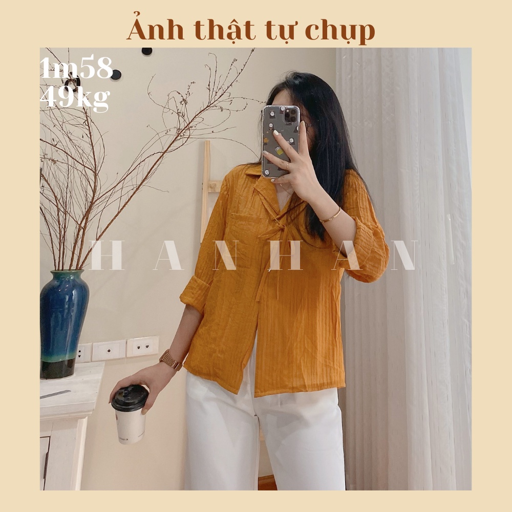 Áo sơ mi nữ cổ vest dài tay chất đẹp có ảnh thật (có sẵn) | BigBuy360 - bigbuy360.vn